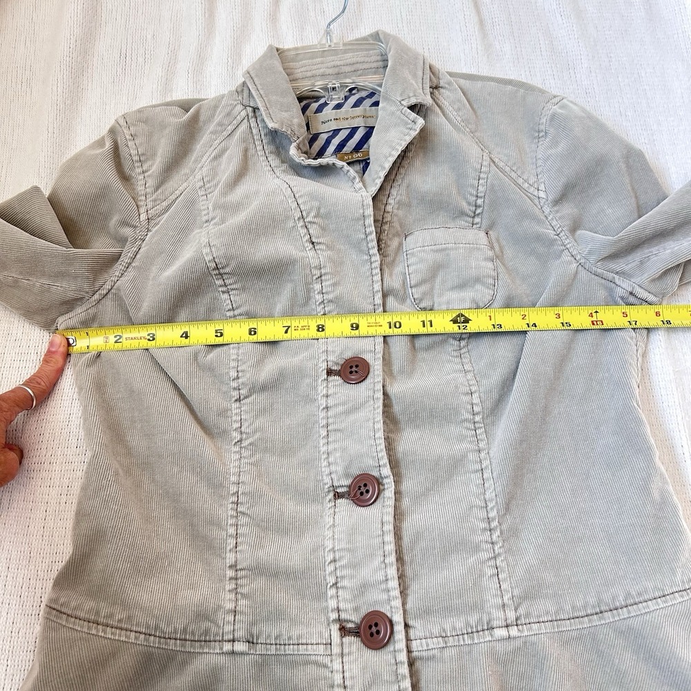 Pilcro and the Letterpress Jacket Women's Sz 6 Corduroy Blazer Flip Cuff Office - Picture 10 of 12